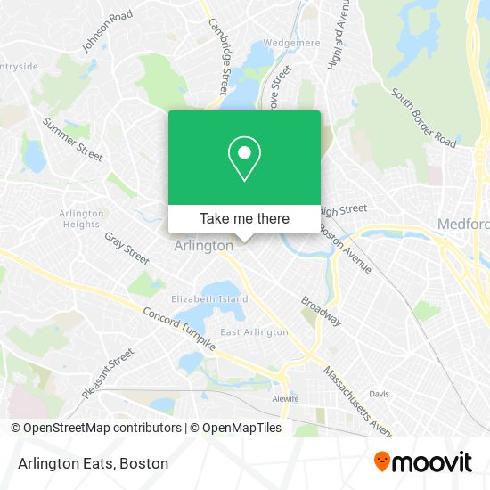 Arlington Eats map