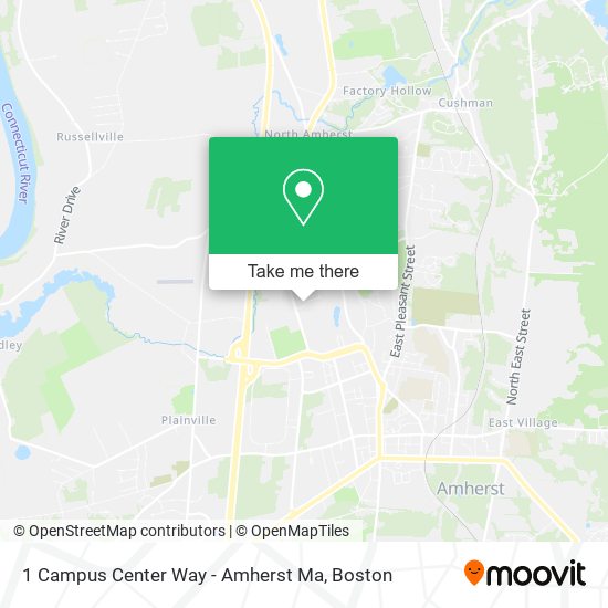 1 Campus Center Way - Amherst Ma map