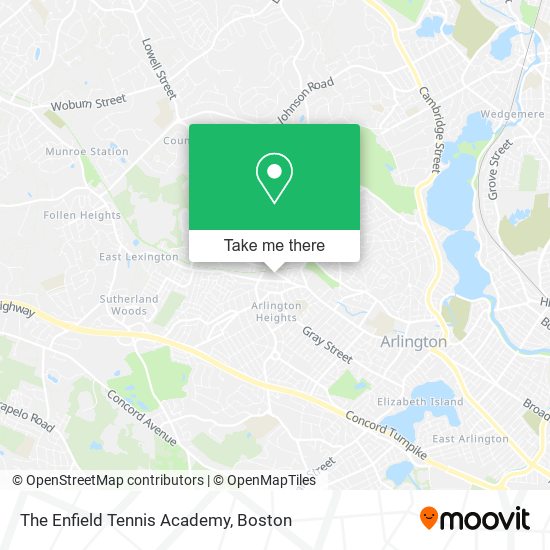 The Enfield Tennis Academy map