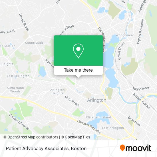 Mapa de Patient Advocacy Associates