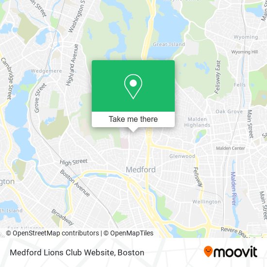 Medford Lions Club Website map