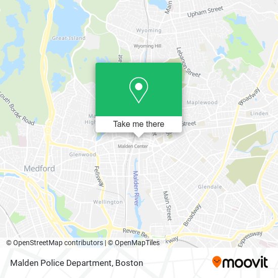 Malden Police Department map