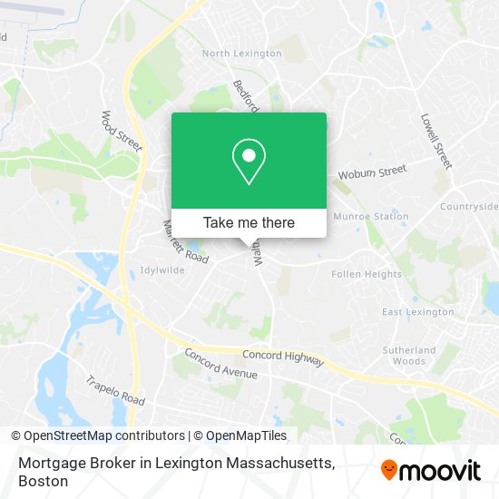 Mortgage Broker in Lexington Massachusetts map