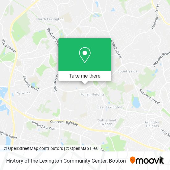 History of the Lexington Community Center map