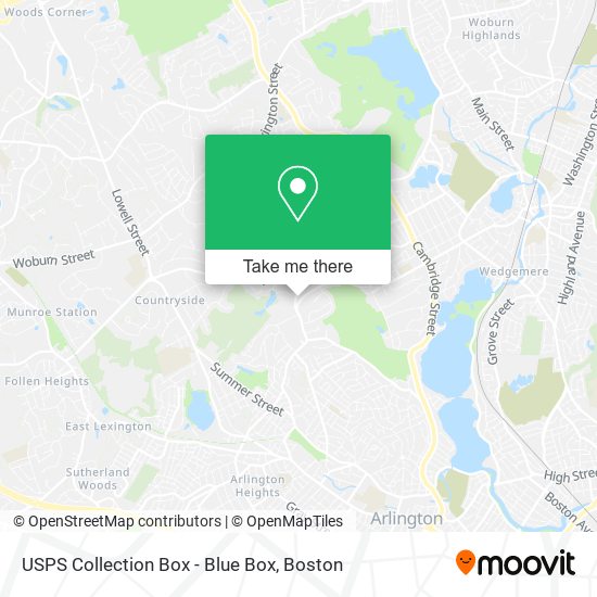 USPS Collection Box - Blue Box map