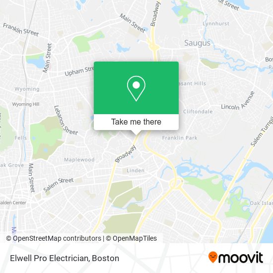 Elwell Pro Electrician map
