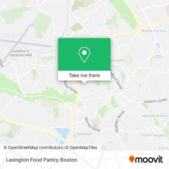 Lexington Food Pantry map