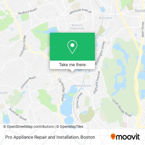 Mapa de Pro Appliance Repair and Installation