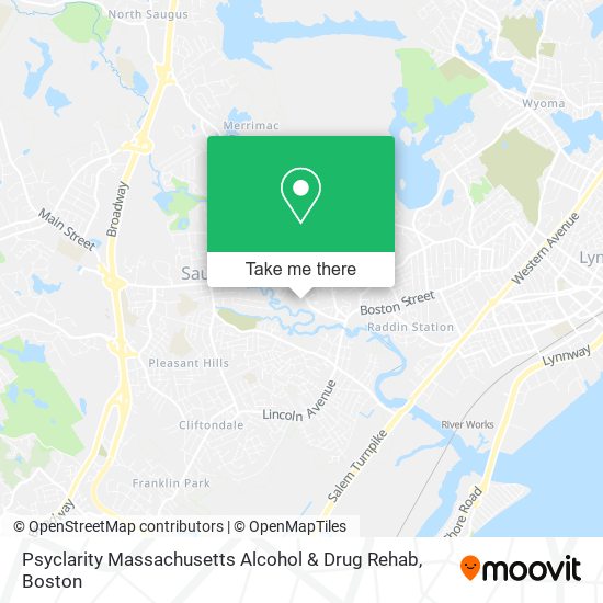 Mapa de Psyclarity Massachusetts Alcohol & Drug Rehab