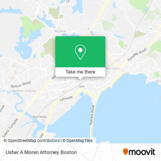 Usher A Moren Attorney map