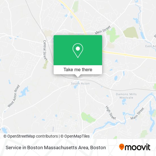 Service in Boston Massachusetts Area map