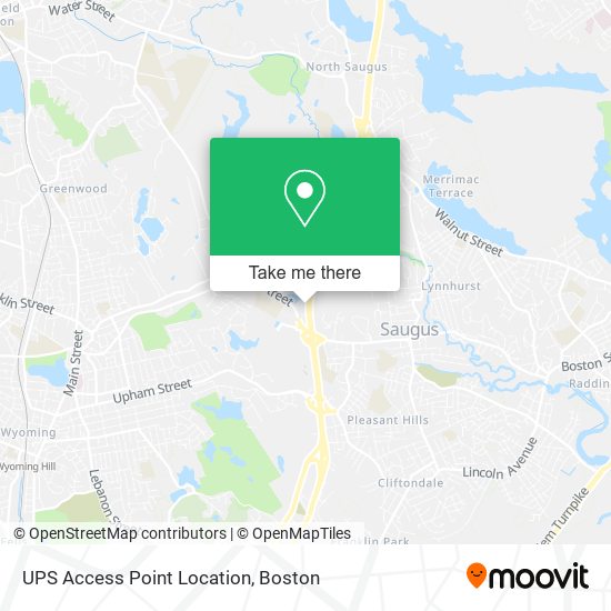 UPS Access Point Location map