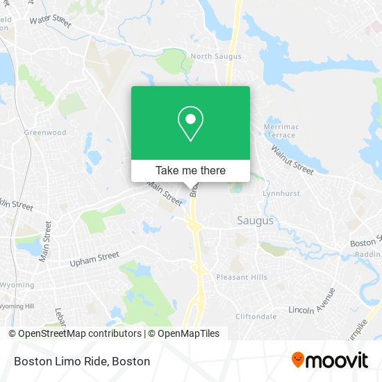 Boston Limo Ride map