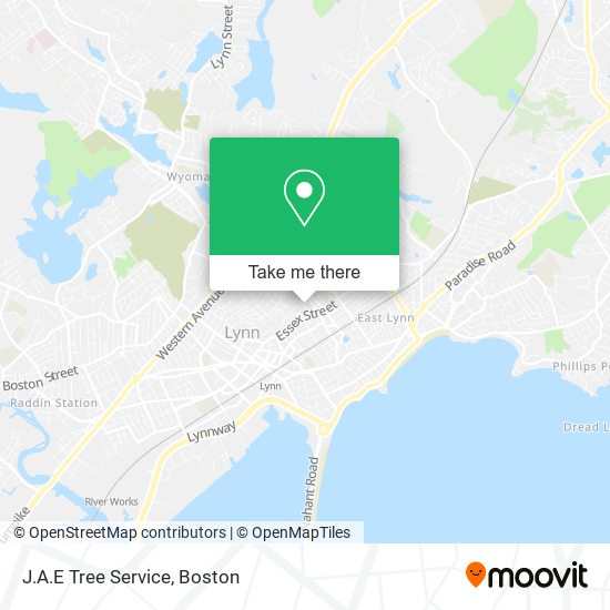 J.A.E Tree Service map