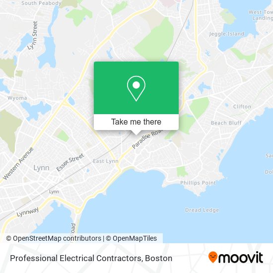Professional Electrical Contractors map