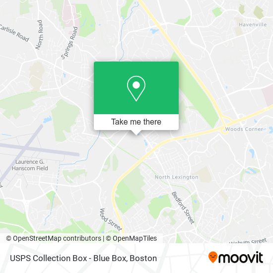 USPS Collection Box - Blue Box map