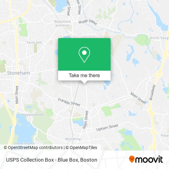 Mapa de USPS Collection Box - Blue Box