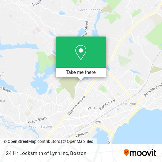 24 Hr Locksmith of Lynn Inc map