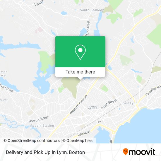Mapa de Delivery and Pick Up in Lynn