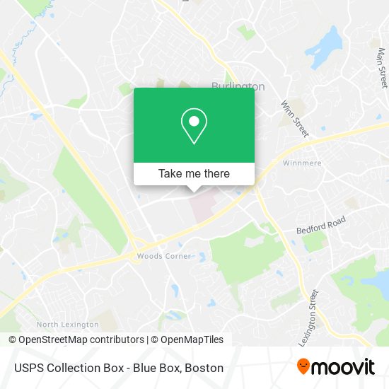 Mapa de USPS Collection Box - Blue Box