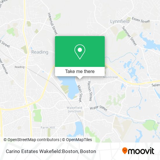 Carino Estates Wakefield:Boston map