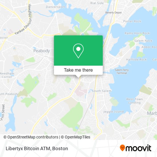 Mapa de Libertyx Bitcoin ATM