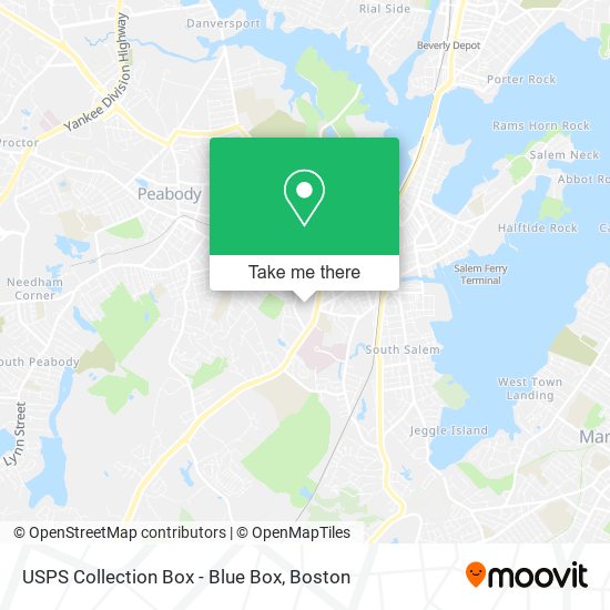 Mapa de USPS Collection Box - Blue Box