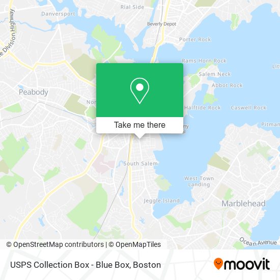 Mapa de USPS Collection Box - Blue Box