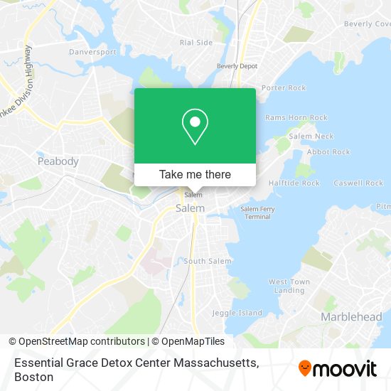 Essential Grace Detox Center Massachusetts map
