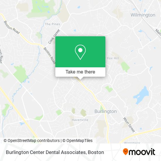 Burlington Center Dental Associates map