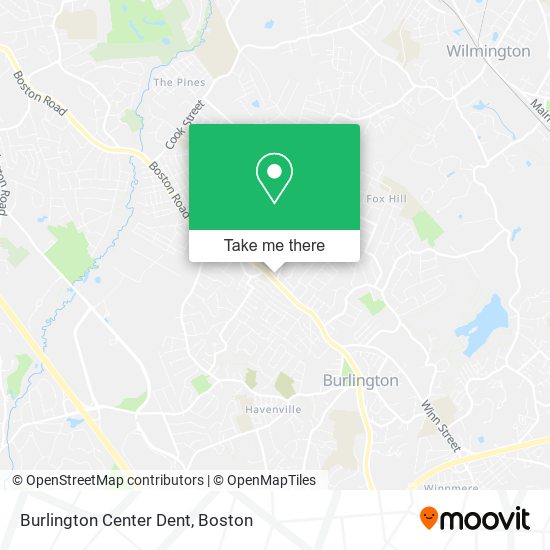 Burlington Center Dent map