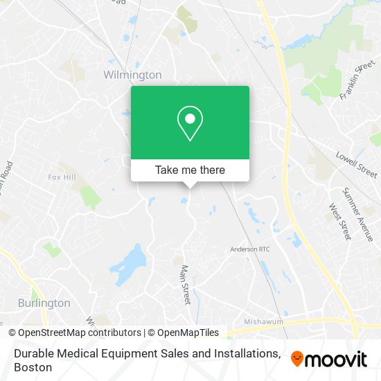 Durable Medical Equipment Sales and Installations map