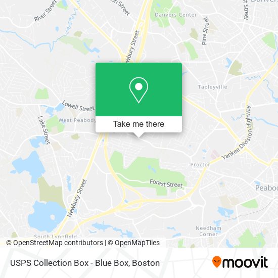 USPS Collection Box - Blue Box map