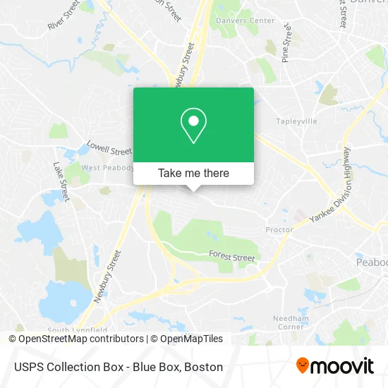 USPS Collection Box - Blue Box map