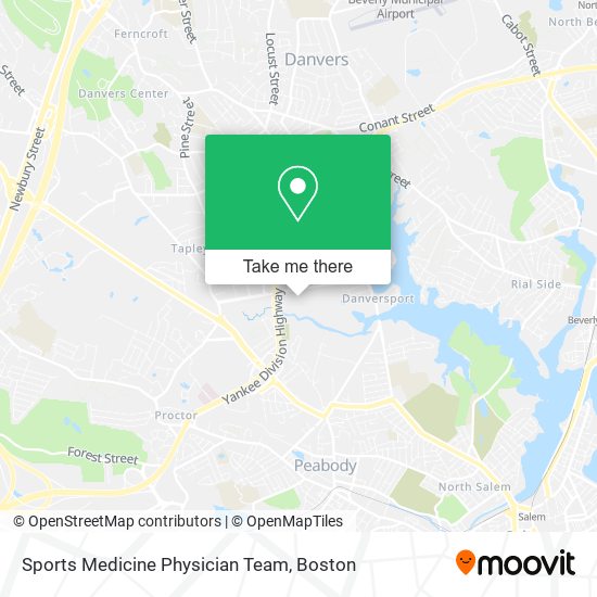 Sports Medicine Physician Team map