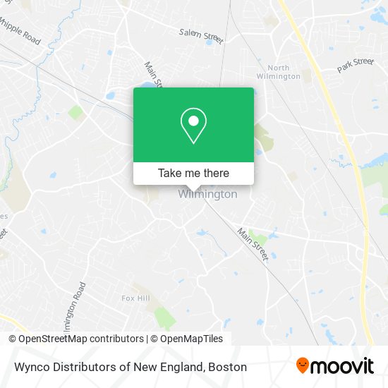 Mapa de Wynco Distributors of New England