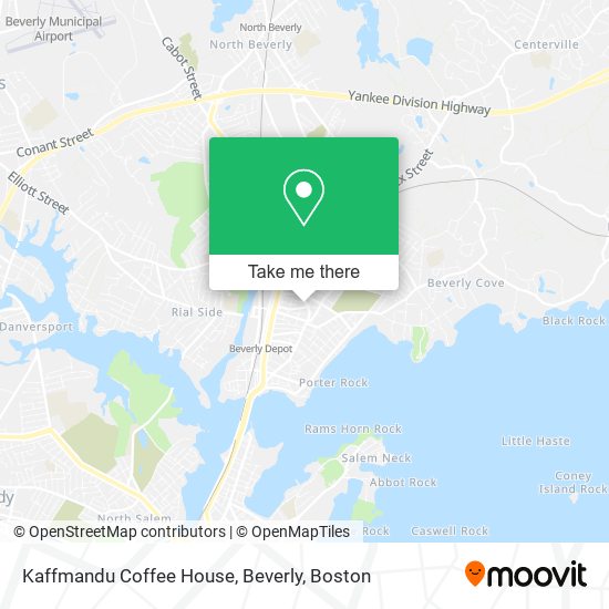 Kaffmandu Coffee House, Beverly map
