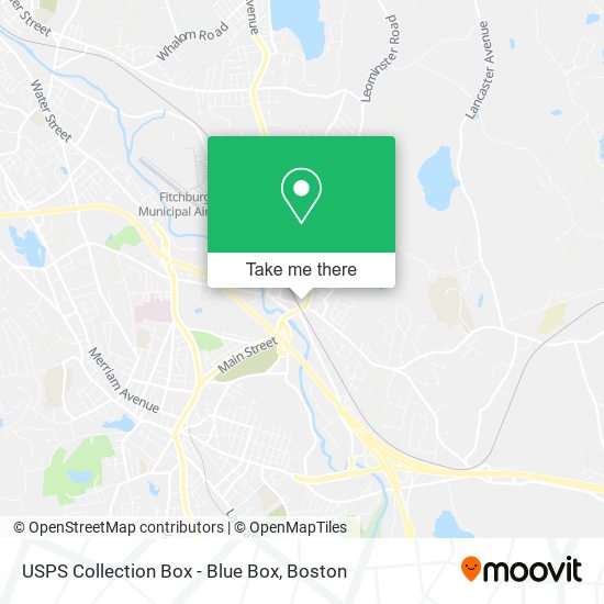 USPS Collection Box - Blue Box map