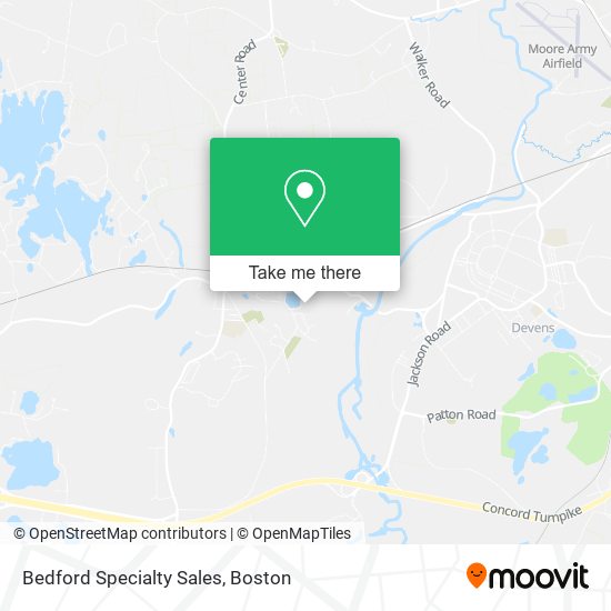 Bedford Specialty Sales map