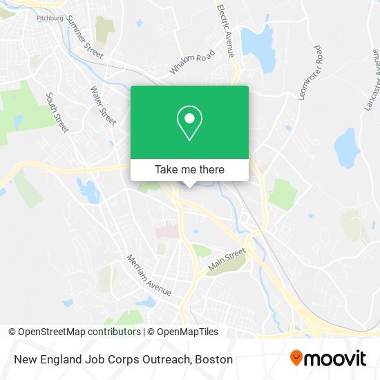 Mapa de New England Job Corps Outreach