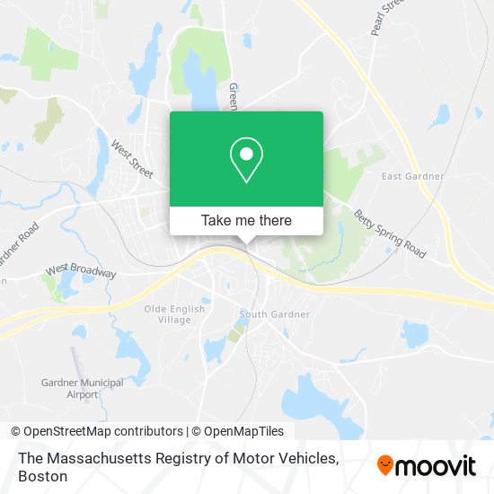 Mapa de The Massachusetts Registry of Motor Vehicles