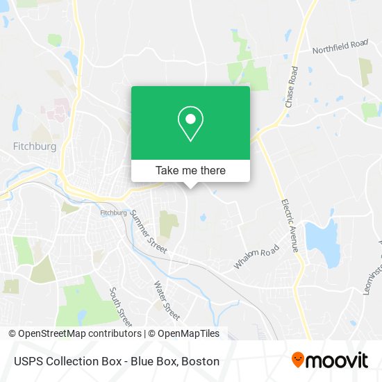 Mapa de USPS Collection Box - Blue Box