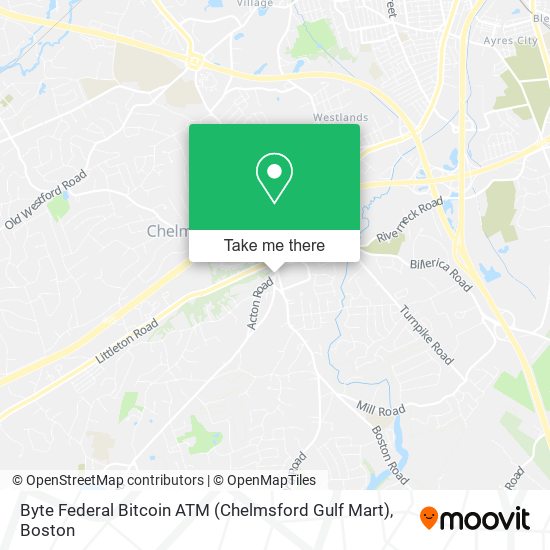 Byte Federal Bitcoin ATM (Chelmsford Gulf Mart) map