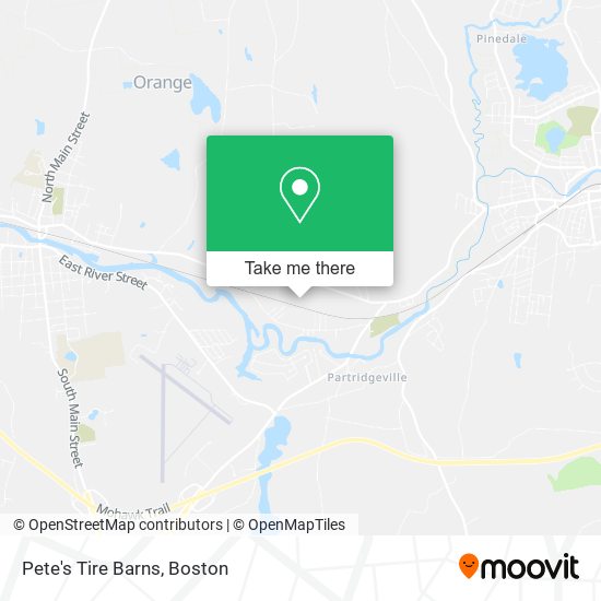 Pete's Tire Barns map