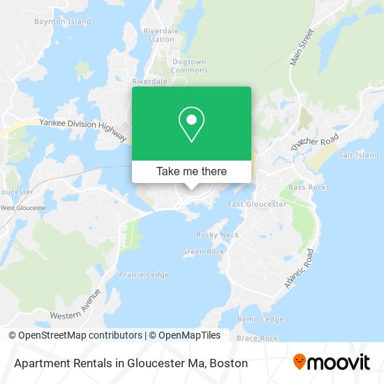 Mapa de Apartment Rentals in Gloucester Ma