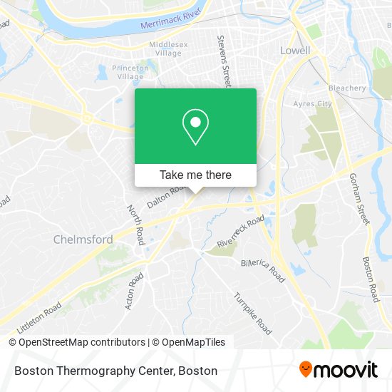 Boston Thermography Center map