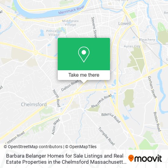 Mapa de Barbara Belanger Homes for Sale Listings and Real Estate Properties in the Chelmsford Massachusetts