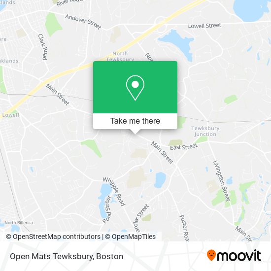 Open Mats Tewksbury map