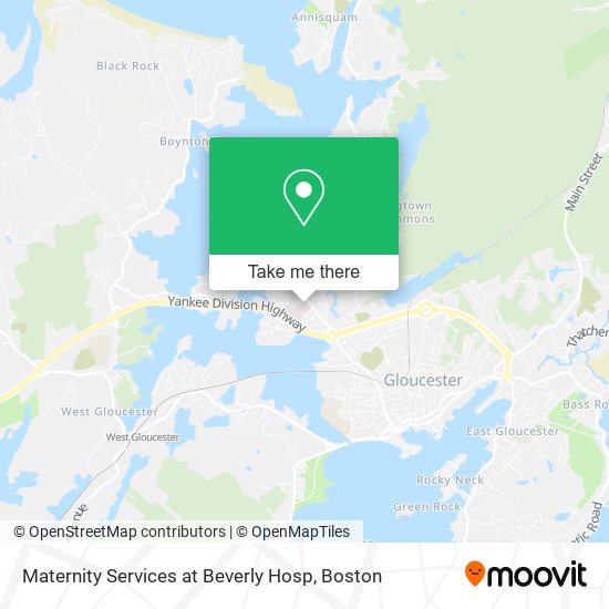 Maternity Services at Beverly Hosp map