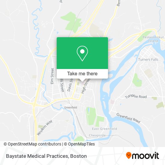 Mapa de Baystate Medical Practices